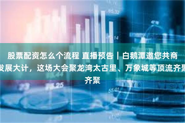 股票配资怎么个流程 直播预告｜白鹅潭邀您共商发展大计，这场大会聚龙湾太古里、万象城等顶流齐聚