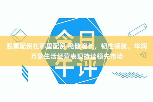 股票配资在哪里配资 稳健增长，韧性领航，华润万象生活经营表现持续领先市场